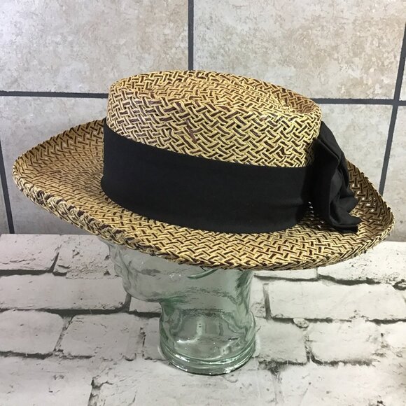 1997 US Womens Open Pumpkin Ridge Straw Hat Wide Brim Bowed Golf Sun Derby - Picture 3 of 7